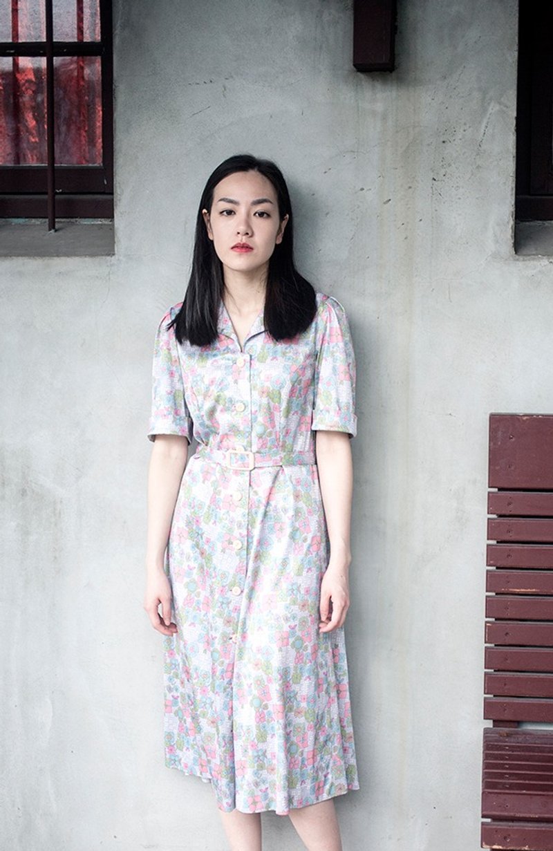 古着 Vintage 洋装 - 洋装/连衣裙 - 其他材质 粉红色