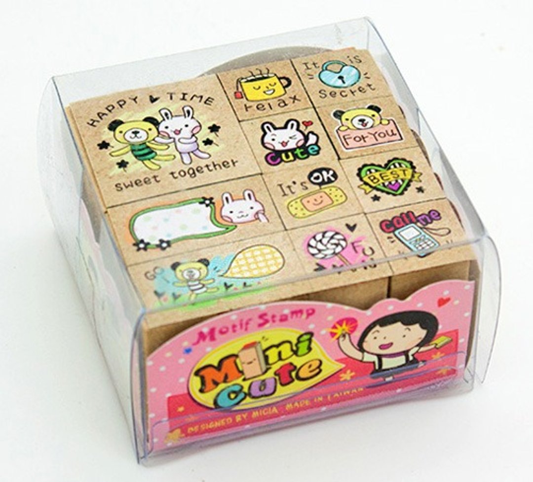 minicute印章组-小兔＆小熊 - 印章/印台 - 木头 