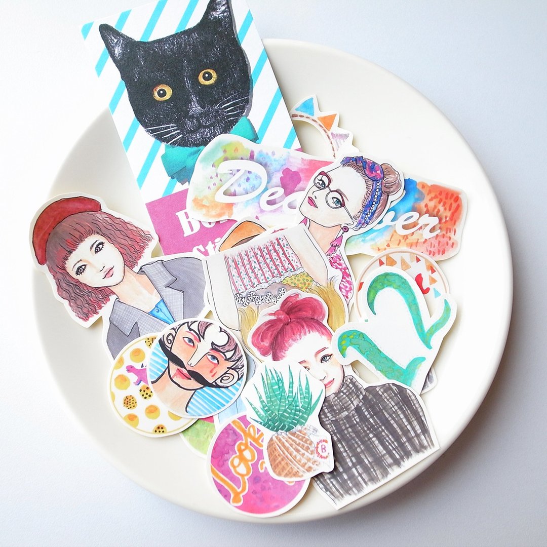 Bon Bon Stickers 12月 缤纷贴纸组 特价 - 贴纸 - 纸 