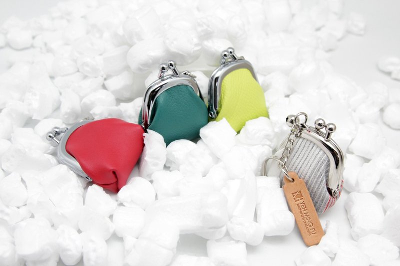 圣诞限定-玲珑口金钥匙圈礼盒(3色选2+欧系纹彩x1)-加赠圣诞包装盒 - 钥匙链/钥匙包 - 真皮 多色