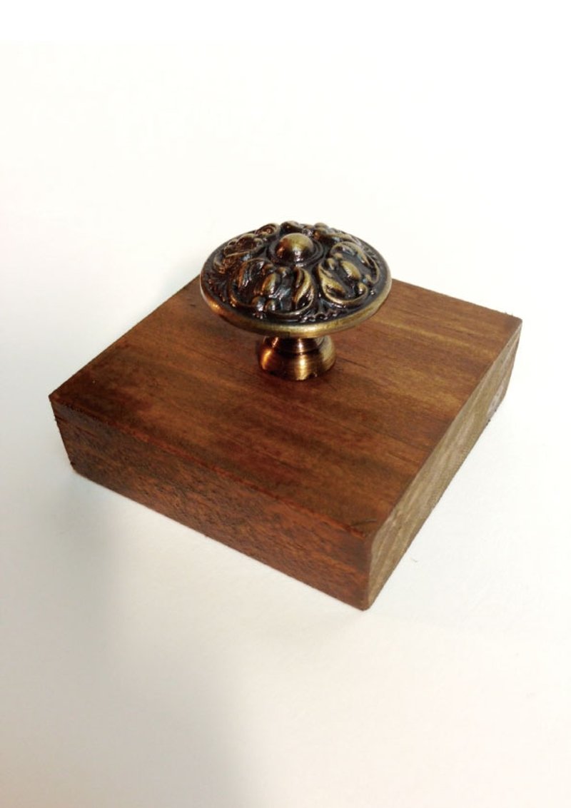 [订制] 优雅雕花刷旧质感手把订制印章by anstamp - 订制画像 - 其他材质 咖啡色