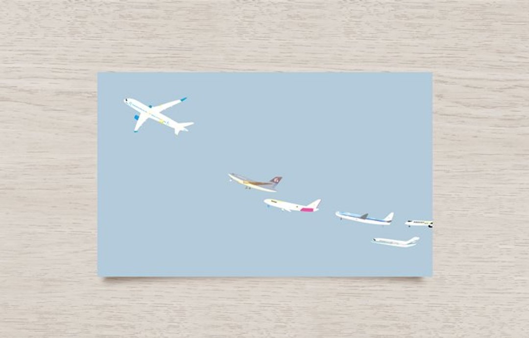 启程✈明信片 - 卡片/明信片 - 纸 蓝色