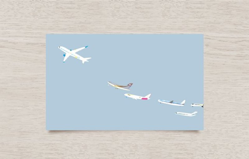 启程✈明信片 - 卡片/明信片 - 纸 蓝色