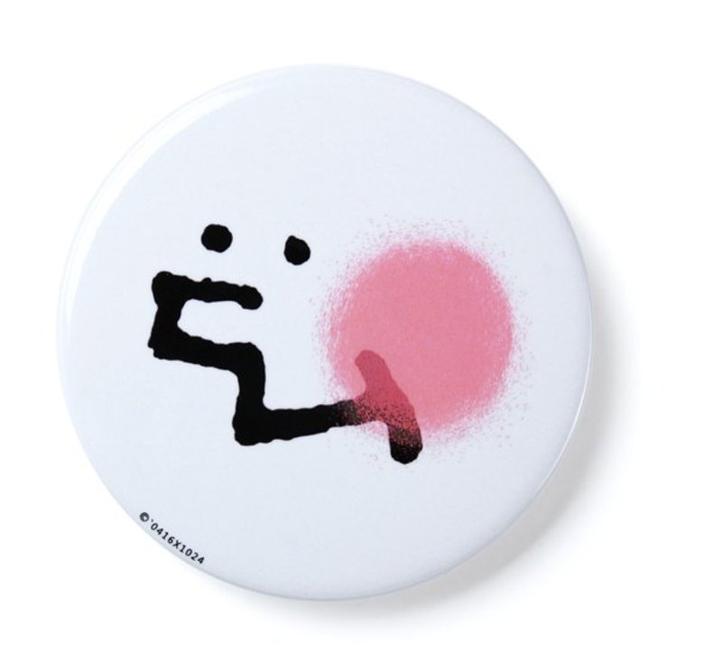 笑一个嘛／徽章 - 徽章/别针 - 其他金属 粉红色