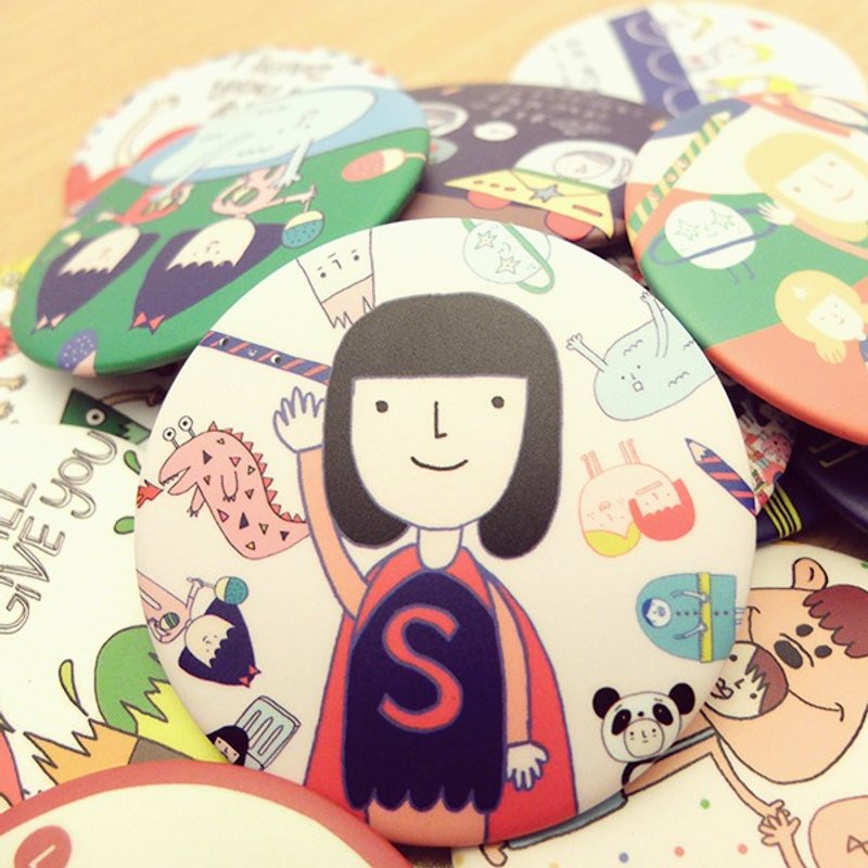 9公分超大徽章 - 徽章/别针 - 其他金属 多色