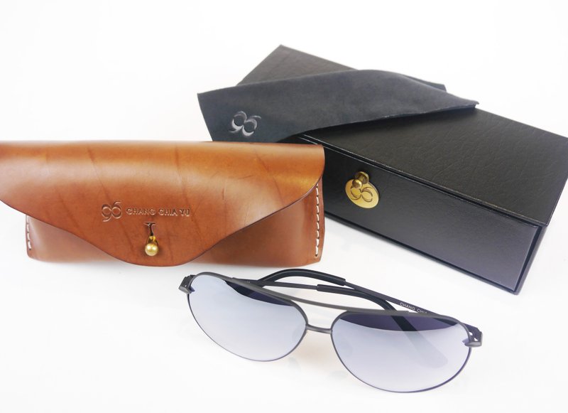 感恩回馈限量优惠组合: DELIGHT太阳眼镜+植鞣牛皮眼镜套 - 眼镜/眼镜框 - 真皮 多色