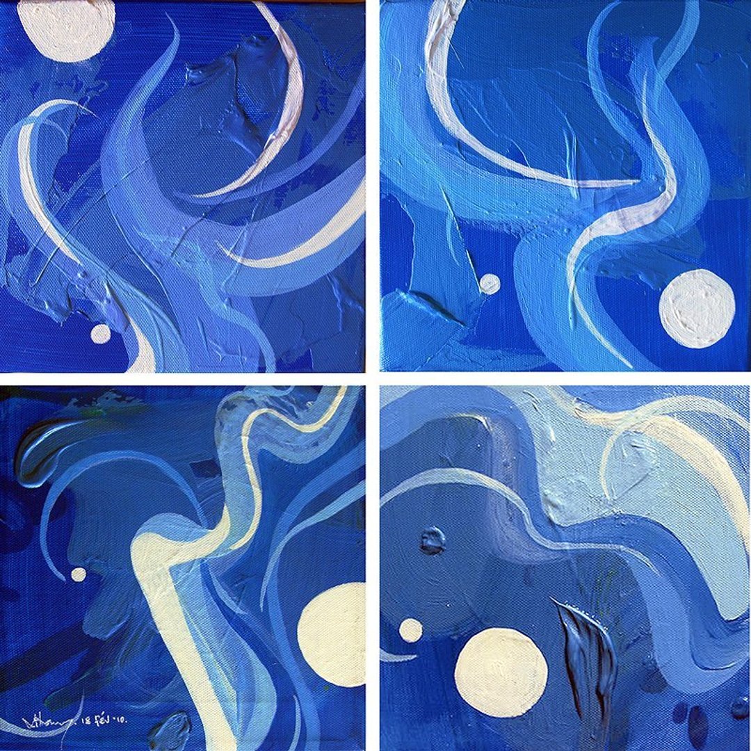 <夜空>  全系列原版画四张(未裱框) - 海报/装饰画/版画 - 其他材质 蓝色