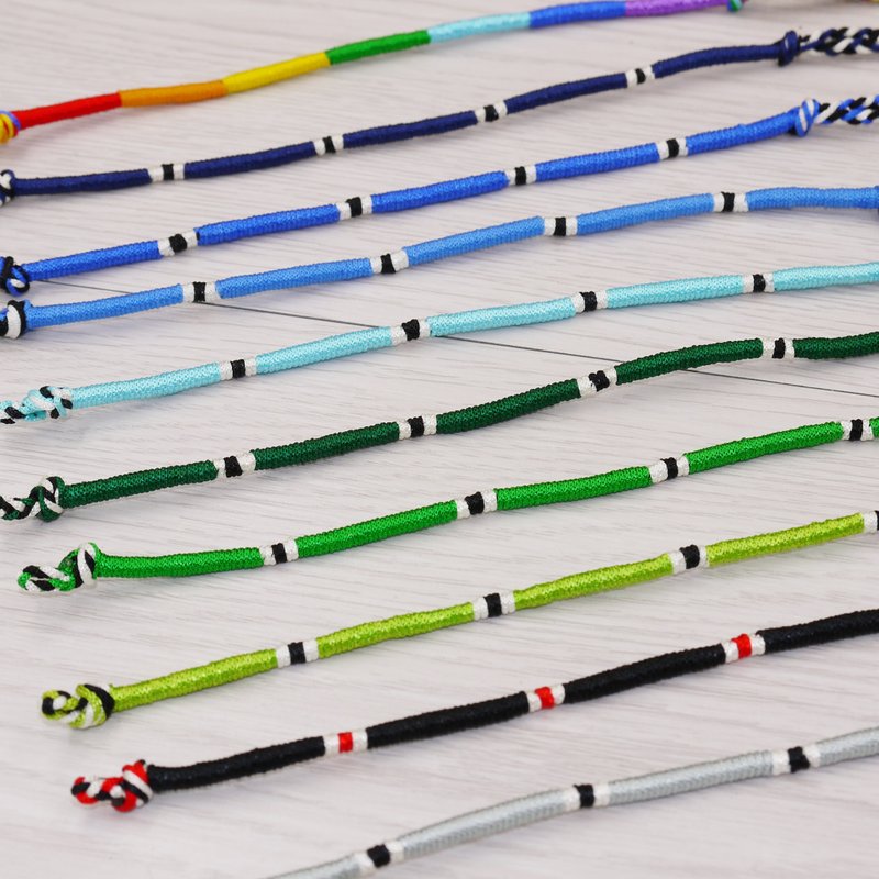 噗妃糖-纯手工编织 幸运手环 冲浪脚环 脚绳B - 手链/手环 - 其他材质 