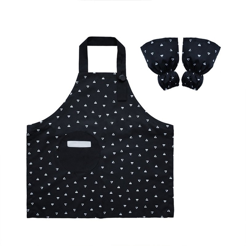 经典宝宝工作围裙袖套组 | 排排山丘 - 其他 - 防水材质 黑色