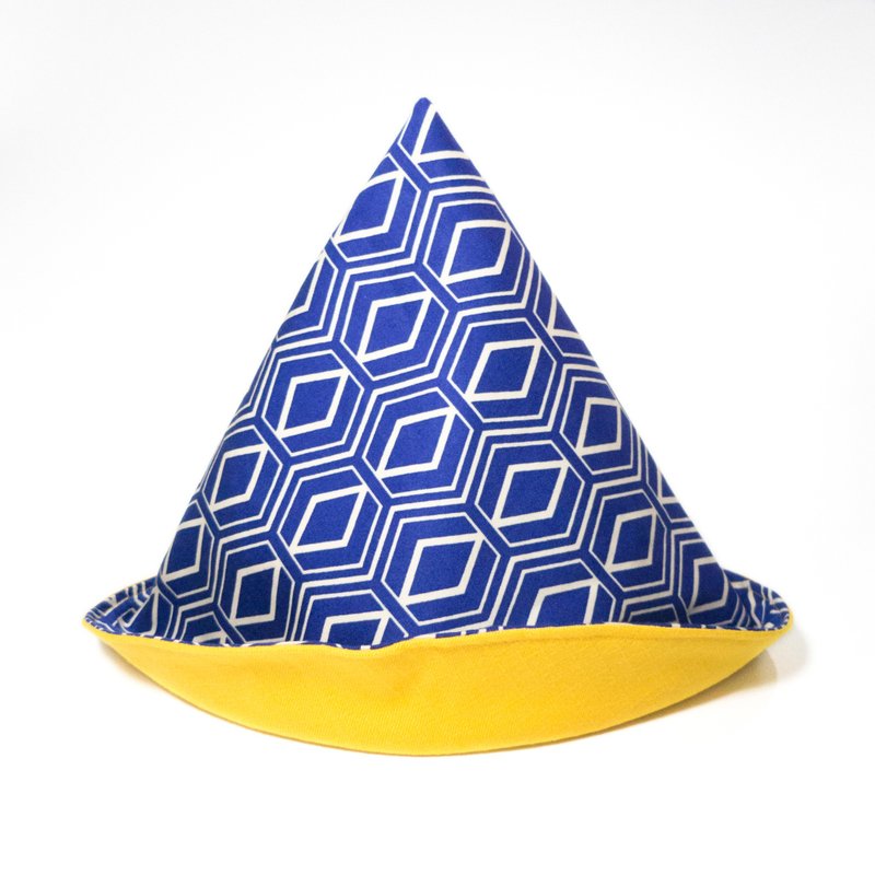 ☃ Snowman in the Meadows | 三角形双面小摺帽｜五种戴法｜免运费 - 帽子 - 其他材质 蓝色