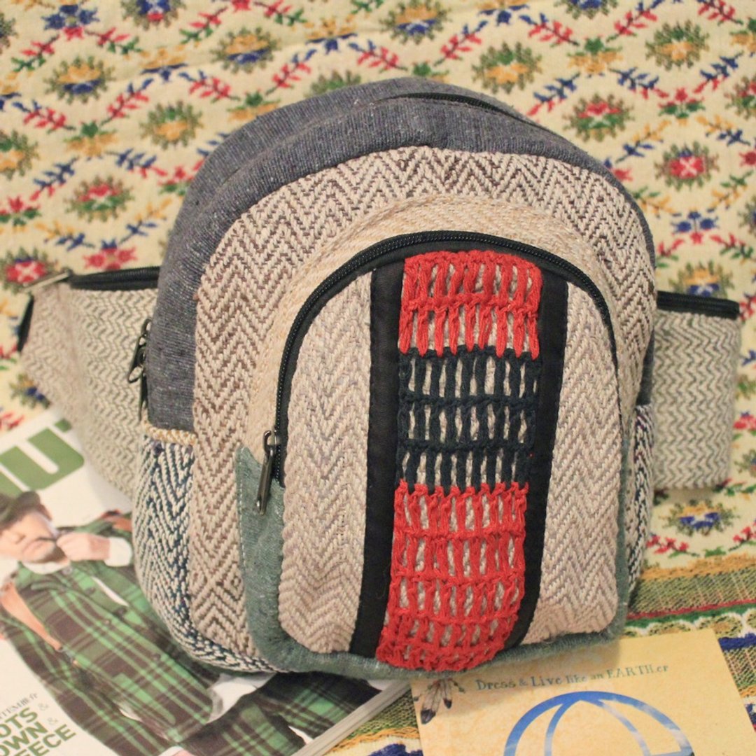 EARTH.er  │大麻布大容量腰包 ● HEMP Huge Fanny Bag│ :: 香港原创设计品牌 :: - 侧背包/斜挎包 - 其他材质 多色