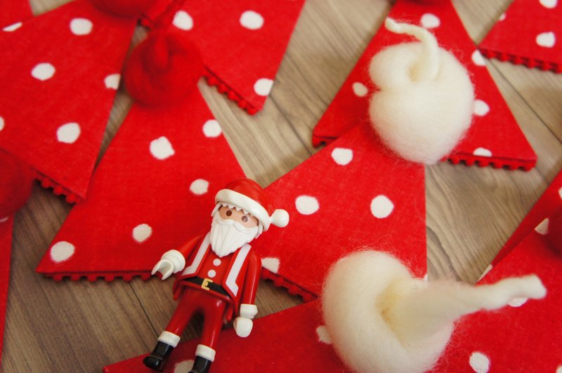 红色耶诞帽 手作卡/附复古蜡油纸封筒 - 卡片/明信片 - 纸 红色