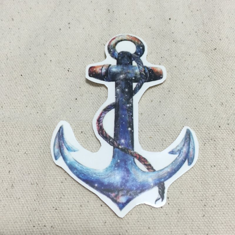 Anchor 纹身贴纸 (Anchor Tattoo Sticker) - 纹身贴 - 防水材质 蓝色