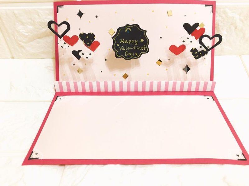 【公版】手工爱心气球情人节卡片(下单前请讨论) - 卡片/明信片 - 纸 粉红色