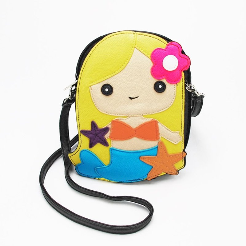 金发珍珠美人鱼童趣造型斜背包/动物包 儿童节 - 酷乐村 - 背包/袋子 - 人造皮革 金色