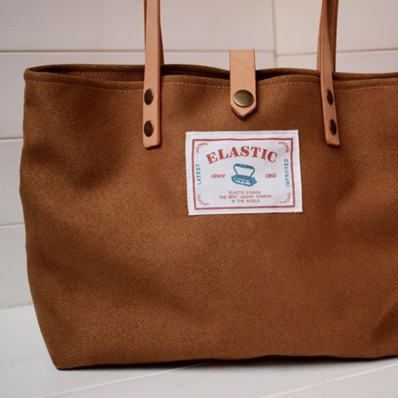 大包人托特包-麂皮布深驼色 - 侧背包/斜挎包 - 其他材质 咖啡色