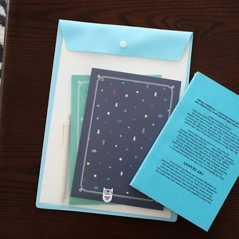 Dessin x 2NUL-Dr.猫头鹰A4文件档案夹-天空蓝,TNL83485 - 文件夹/资料夹 - 塑料 蓝色