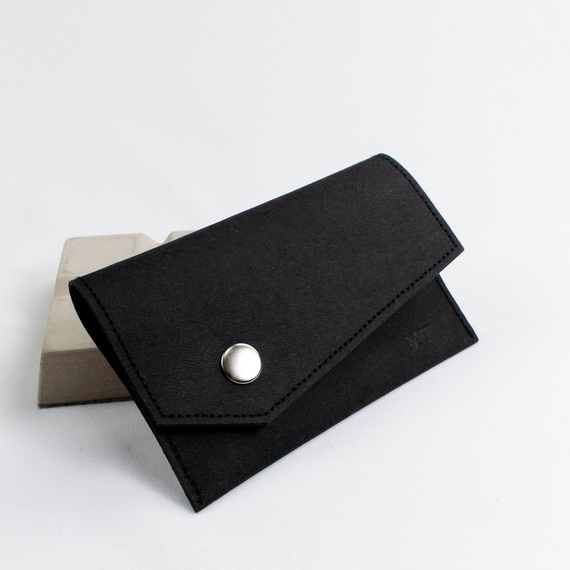 斜口可水洗牛皮纸 名片夹 黑色 纯手工订制款 - 文件夹/资料夹 - 纸 黑色