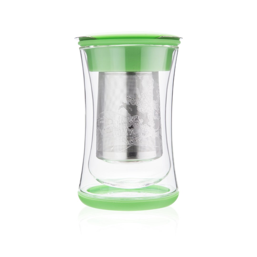 自由叶 | 阿里山 | 台湾印象冲茶器 办公室随行杯 毕业礼物 - 保温瓶/保温杯 - 玻璃 绿色