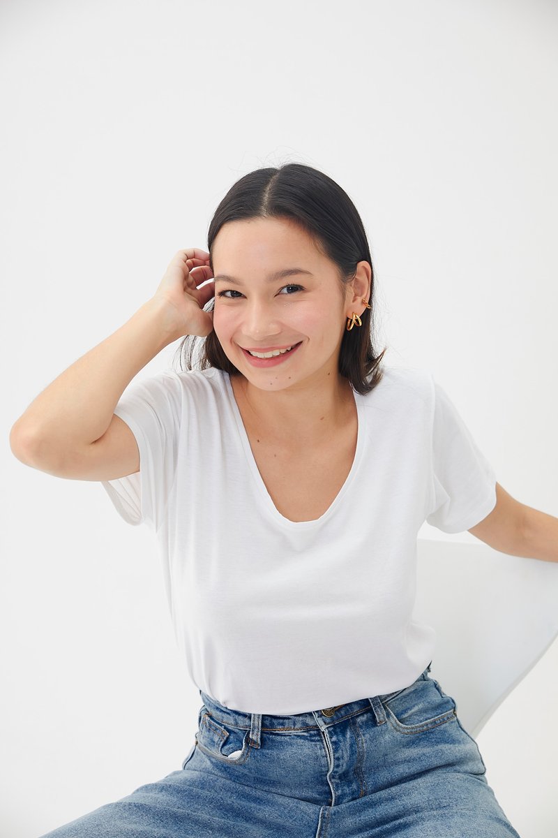 Picht T-Shirts圆领上衣 - 女装 T 恤 - 其他材质 白色