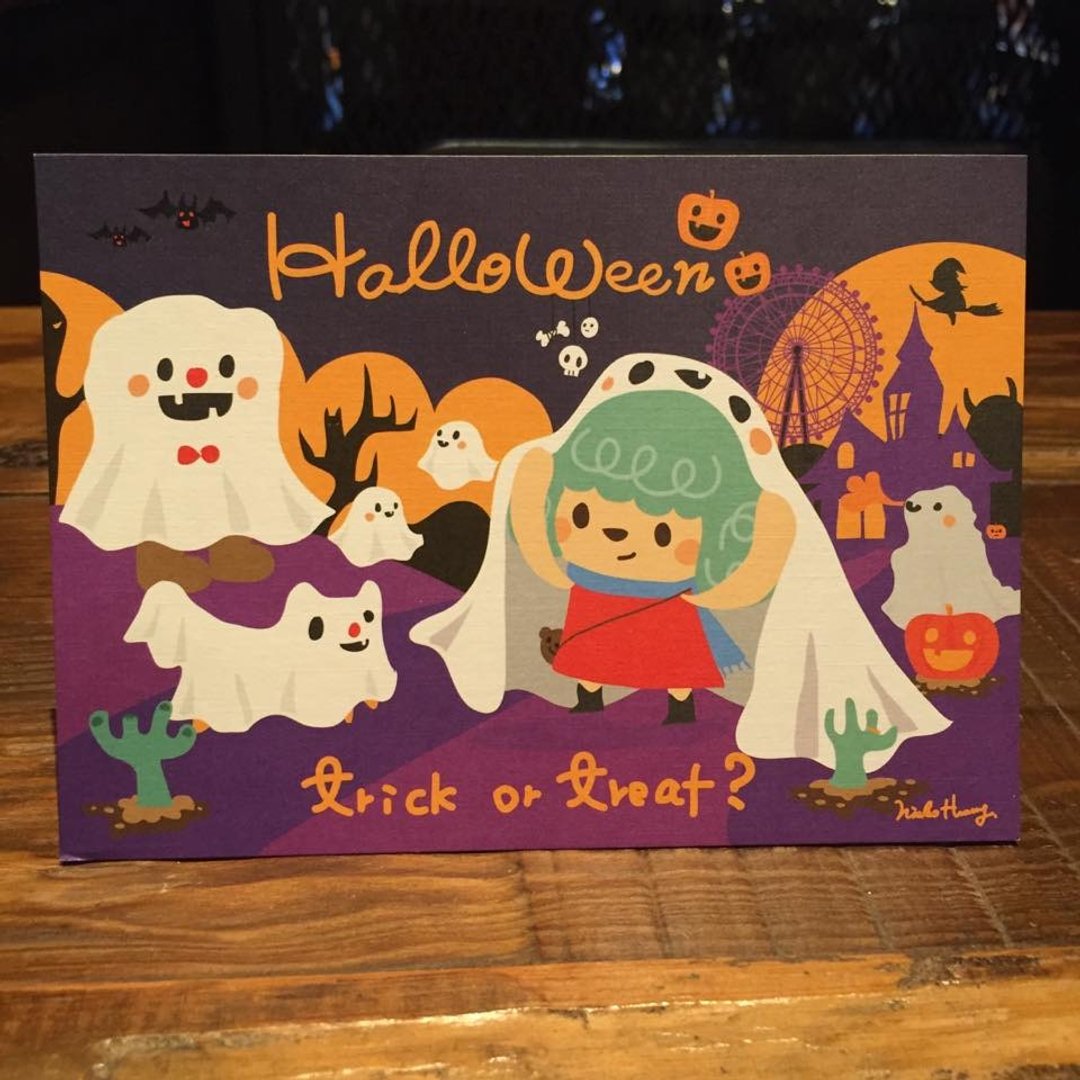 哈啰!万圣节 Hello Halloween - 卡片/明信片 - 纸 黑色