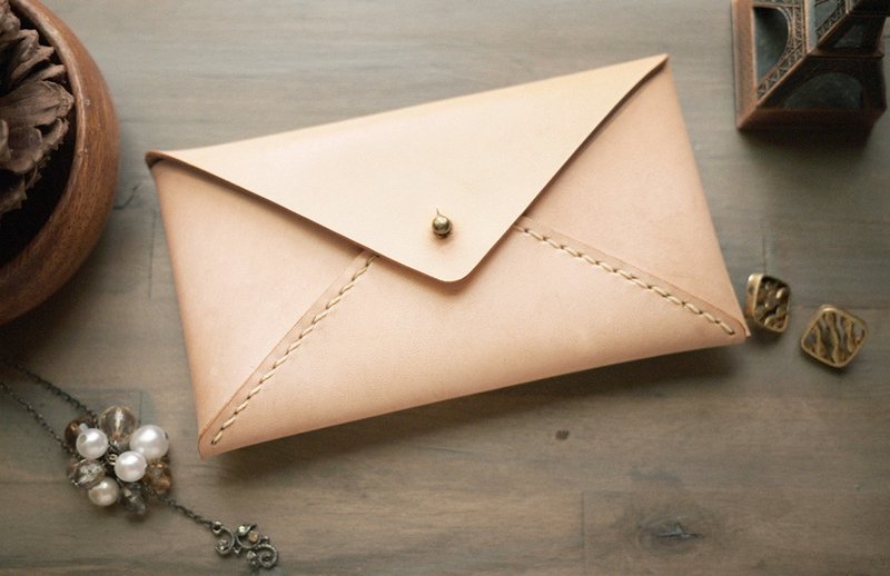 真皮手作 iphone7+手机 皮套 可免费打印名字 订制尺寸 [温暖推荐] - 手机壳/手机套 - 真皮 金色