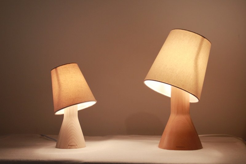 木入三分。两俩一起-大小烧杯夜灯组 - 灯具/灯饰 - 木头 金色