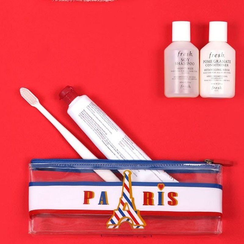 MPL.Design-欢乐星盥洗拉链包S-巴黎,MPL25656 - 化妆包/杂物包 - 塑料 蓝色