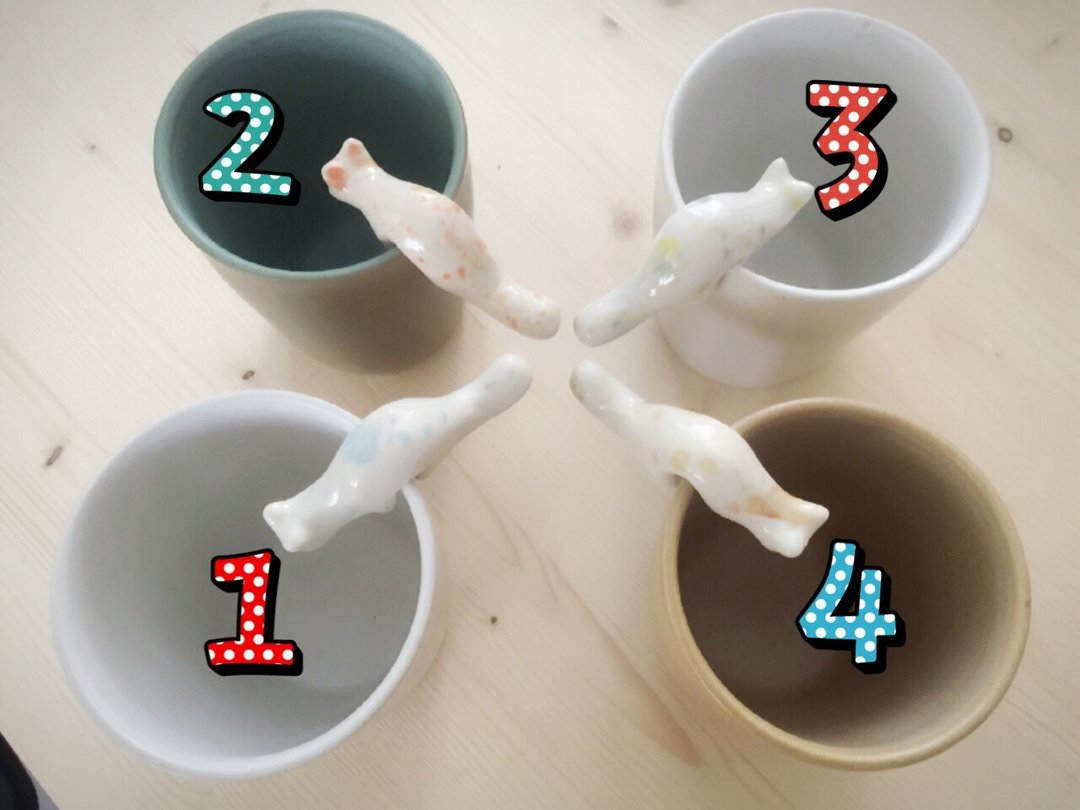 猫猫克杯 - 花瓶/陶器 - 其他材质 多色