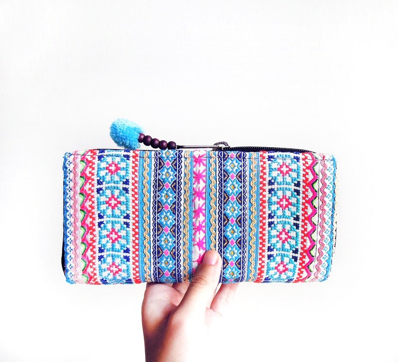缤纷民族风图腾 针织手感长夹 手拿包 - 皮夹/钱包 - 其他材质 多色