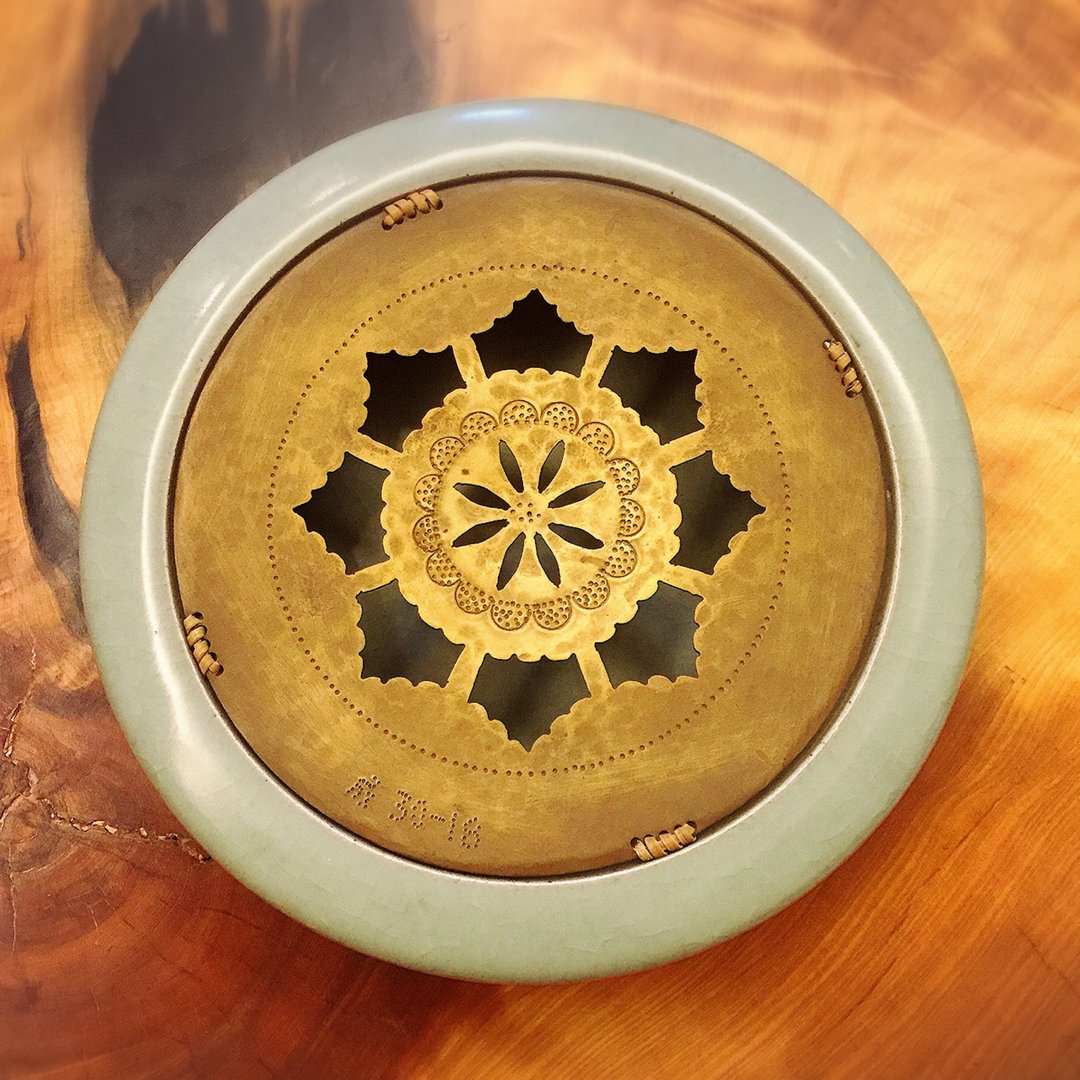 萧鸿成老师   **手作青瓷壶承加手作金工铜盘** (小) - 茶具/茶杯 - 其他材质 