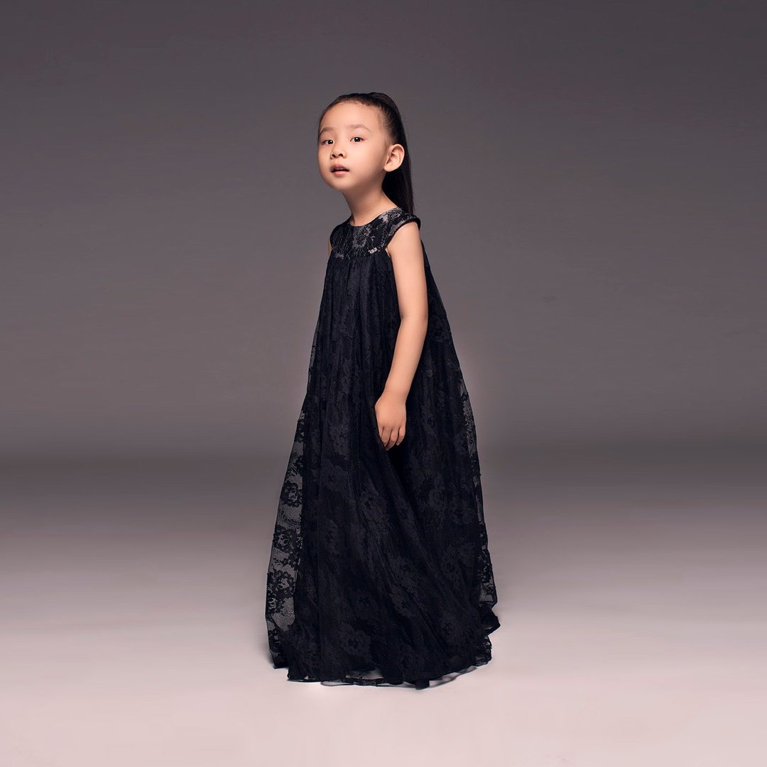 Black Lace Dress / FW2015 - 童装礼服/连衣裙 - 其他材质 黑色