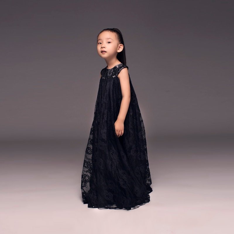 Black Lace Dress / FW2015 - 童装礼服/连衣裙 - 其他材质 黑色