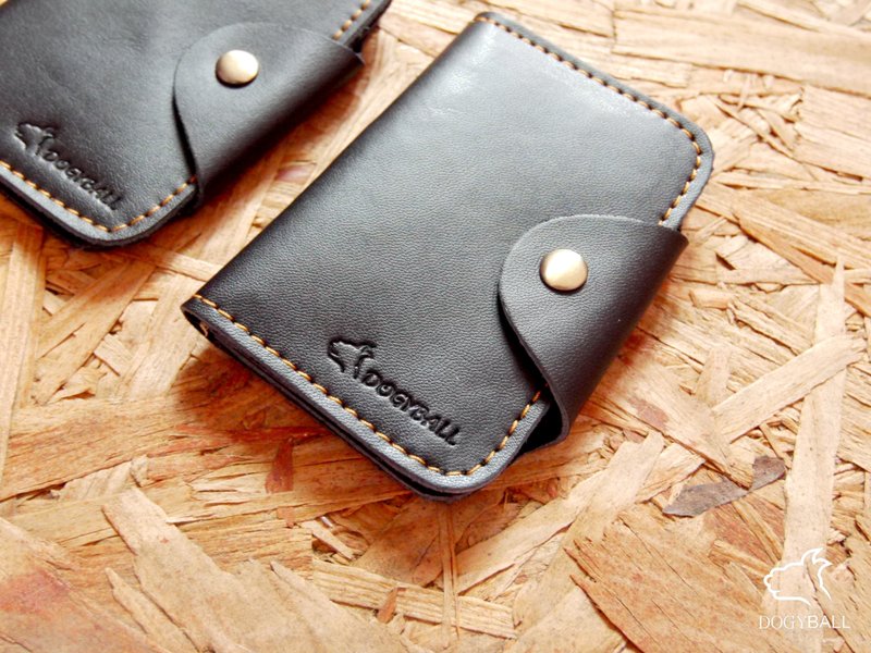 【Dogyball】黑色钥匙包 名片包 - 钥匙链/钥匙包 - 真皮 黑色