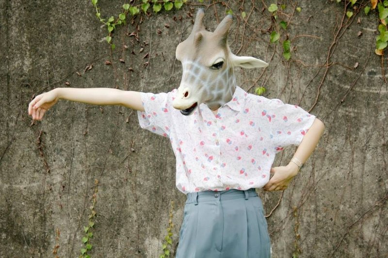 短袖白底草莓衬衫 - 女装衬衫 - 其他材质 白色