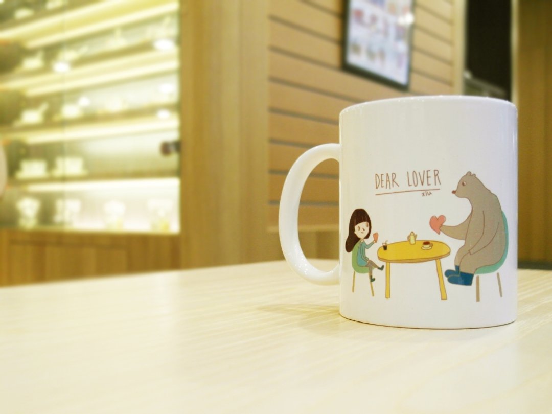 咻咻熊/dear lover/马克杯 - 咖啡杯/马克杯 - 其他材质 白色