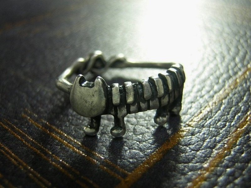 do re miaow fa so la ci do ( cat sterling silver ring 貓 猫 鋼琴 钢琴 戒指 指环 指環 刻字 銀 ) - 戒指 - 其他金属 银色