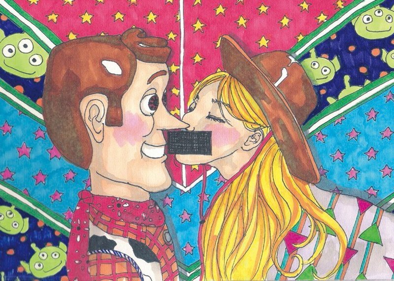 胡迪我爱你明信片 - 卡片/明信片 - 纸 