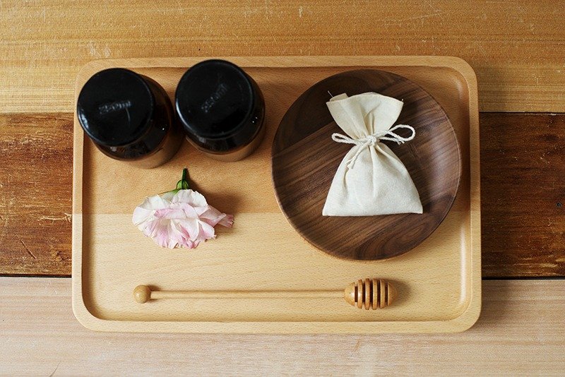 Moment木们-日式点心盘、菜盘、切菜、水果、面包盘、烘焙用品(榉木材质) - 浅碟/小碟子 - 木头 