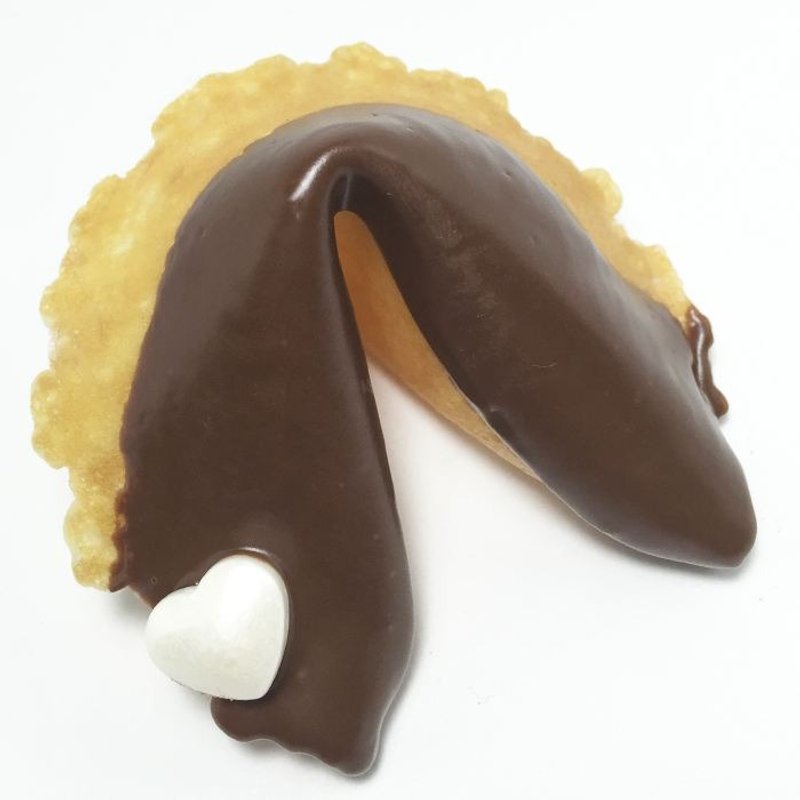 QUOTES 定制签文生日礼物 定制化签文 手工幸运饼干 爱心黑巧克力砖风味 18入附赠提袋  FORTUNE COOKIE - 手工饼干 - 新鲜食材 红色