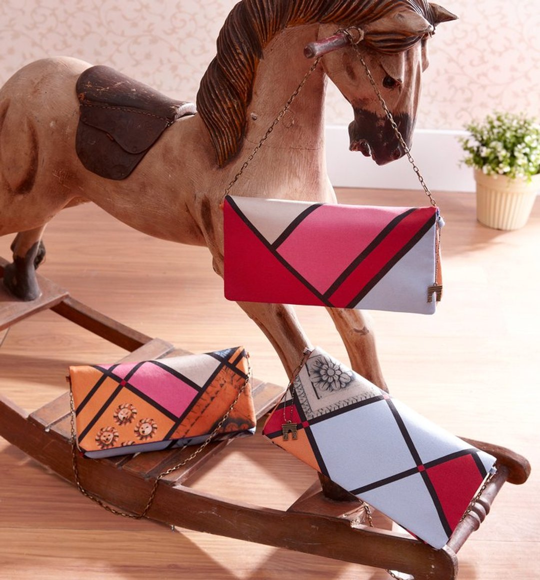 巴黎柴犬丝质长夹/手拿包/iPhone零钱包(橘子犬)  iPhone Clutch purse with stape- Shiba Dog in Orange - 其他 - 其他材质 橘色
