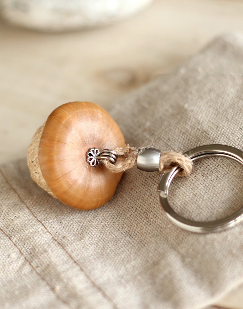 ‘后大埔石栎’钥匙圈 ─ 平安、健康 - 钥匙链/钥匙包 - 植物．花 咖啡色