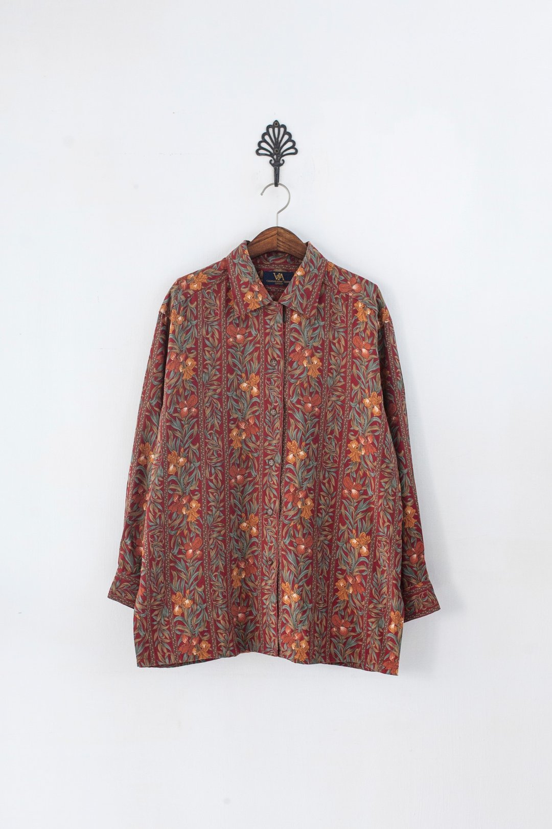 【Banana Flyin'】日本 复古着 宫廷风 花朵 厚实 长袖 花衬衫 - 女装衬衫 - 其他材质 