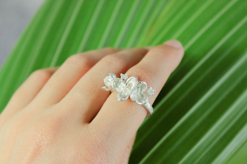 花赏系列－纯银女戒 - 戒指 - 其他金属 灰色