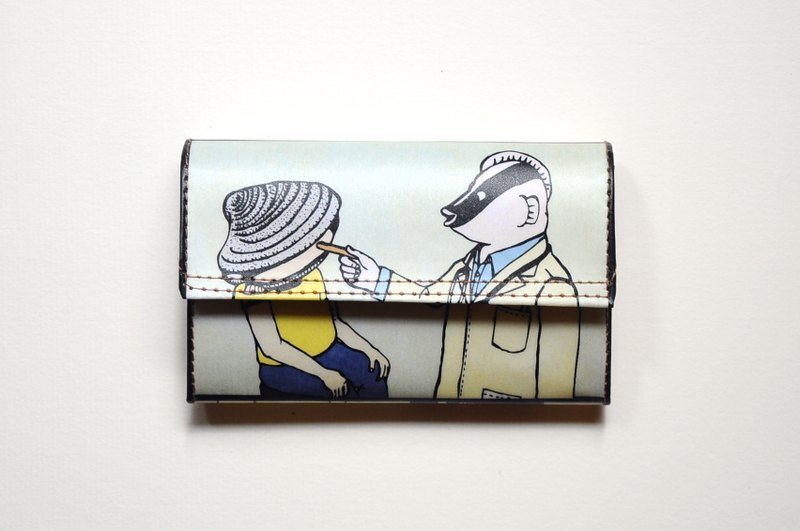 1983ER小纸包-鱼人图鉴两格漫画之嘴巴张开喔!蛤蛎君 - 零钱包 - 纸 多色