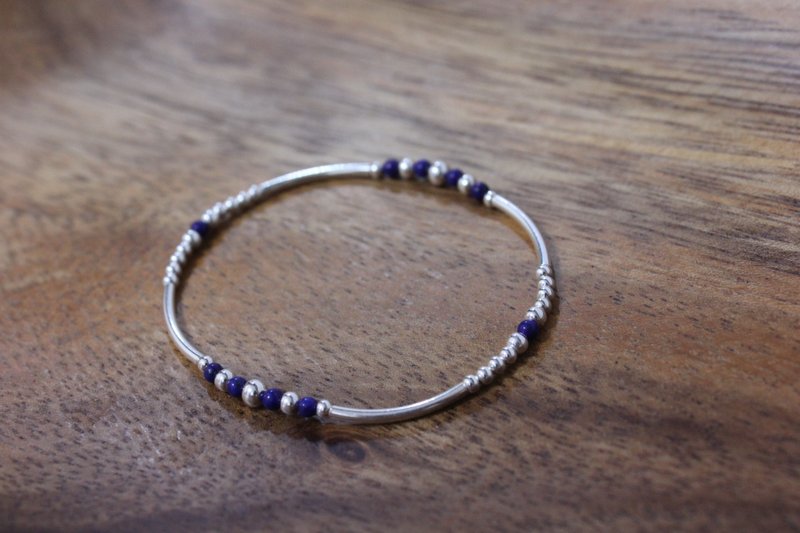 *hippie* The North│北境 青金石佐银珠小民族排列配色纯银手链 - 脚链/脚环 - 其他材质 蓝色