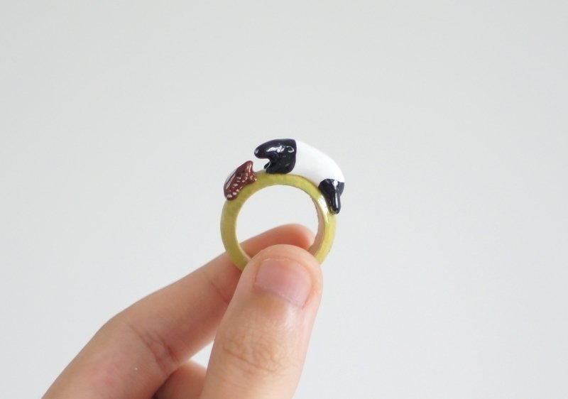 [独角森林] 食草动物戒指 - 其他 - 粘土 多色