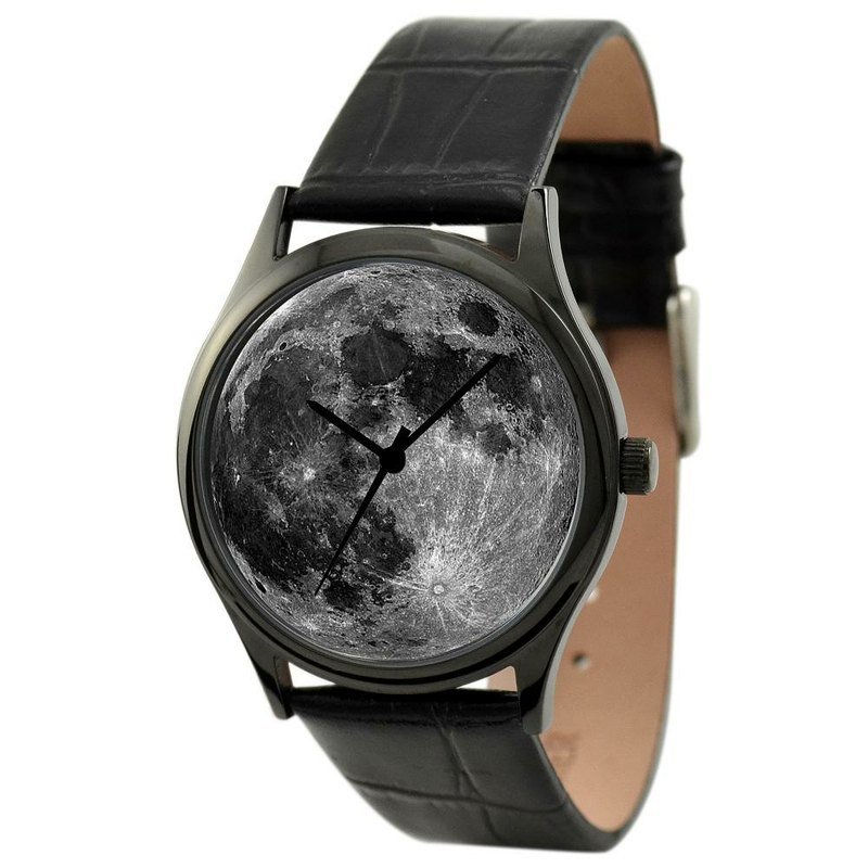 月球手表 (黑色) 黑色表壳 - 男表/中性表 - 其他金属 黑色