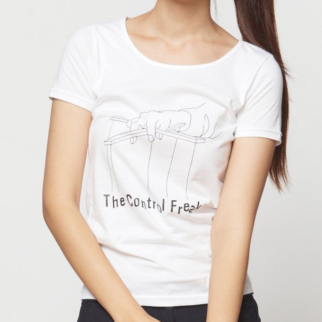 tee - 控制狂_The control Freak - 女装 T 恤 - 棉 白色
