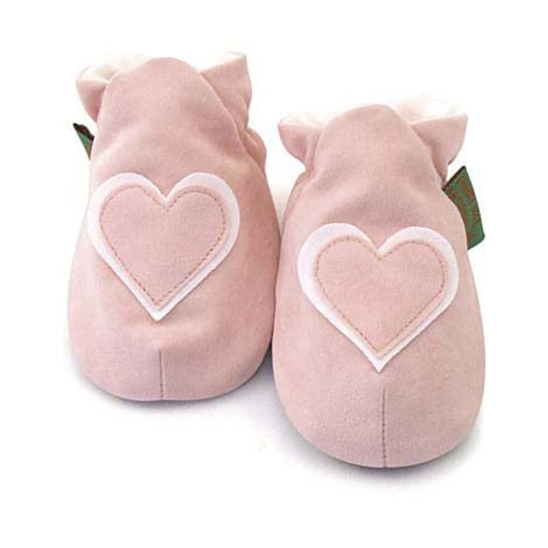 ★定制化★【英国手工鞋FunkyFeet Fashions】粉红爱心学步鞋0-24M(NT$1750)/ 2-7Y(NT$1950) - 童装鞋 - 其他材质 粉红色